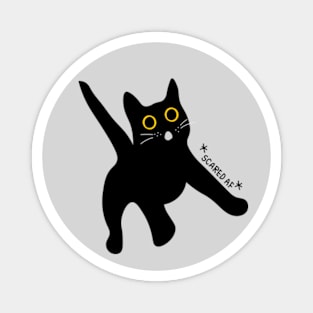 Arched black cat noir Magnet